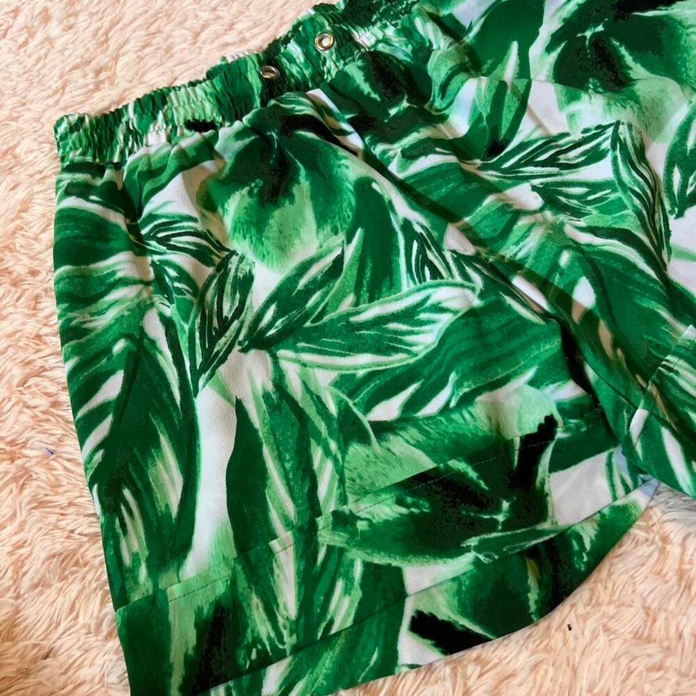 Tropical Palm‎ Vacation Casual Lightweight Pool Summer Festival Print Shorts - Picture 2 of 4